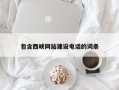呼伦贝尔包含西峡网站建设电话的词条
